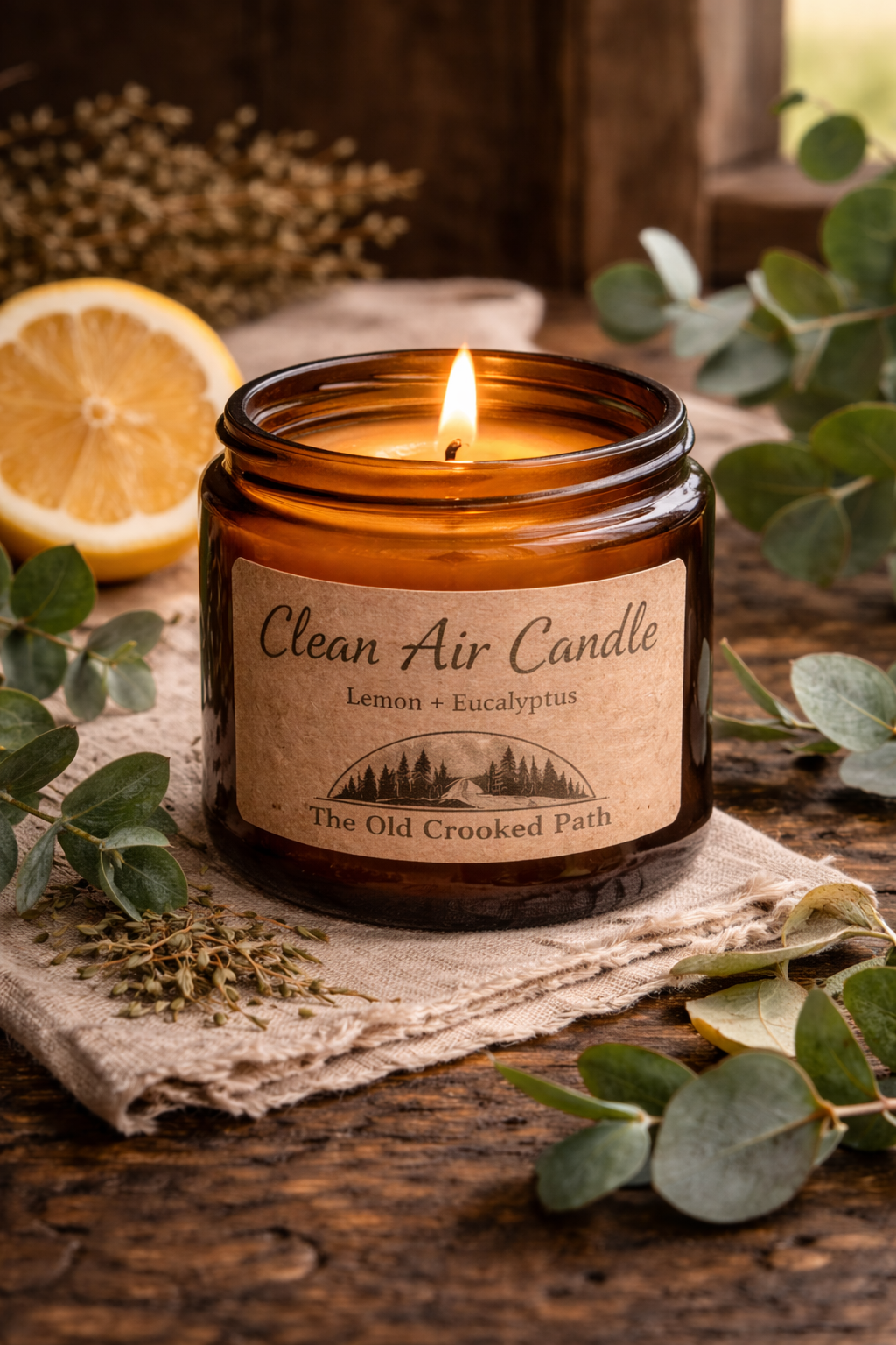 Clean Air Candle — Lemon + Eucalyptus