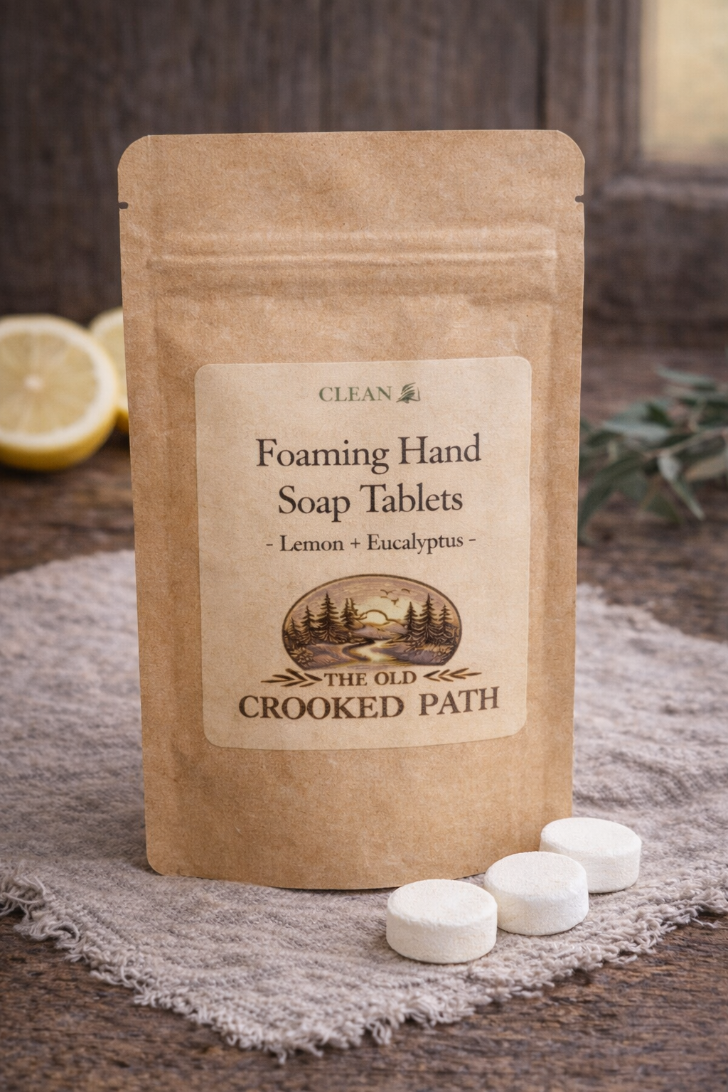 Foaming Hand Soap Tablets — Lemon + Eucalyptus (Refill Pack)