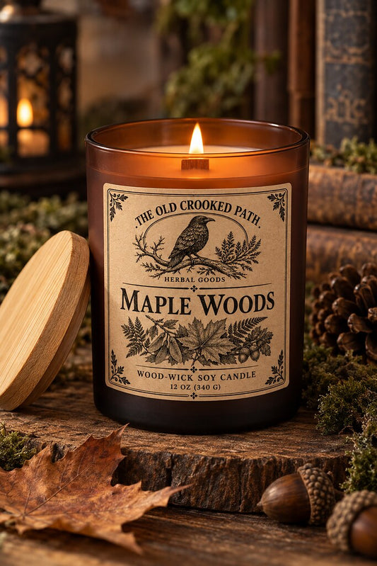 Maple Woods 12 oz Wood-Wick Soy Candle