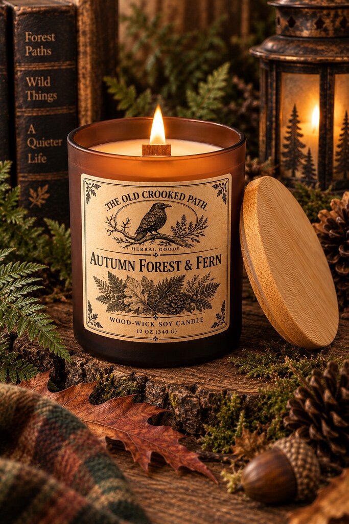 Autumn Forest & Fern 12 oz Wood-Wick Soy Candle