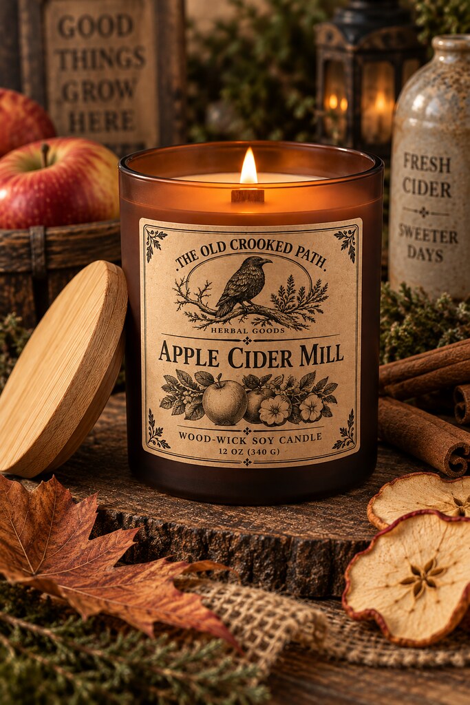 Apple Cider Mill 12 oz Wood-Wick Soy Candle
