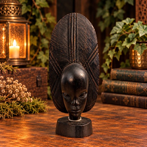 Carved wooden decorative statue number 6 - The Old Crooked Path