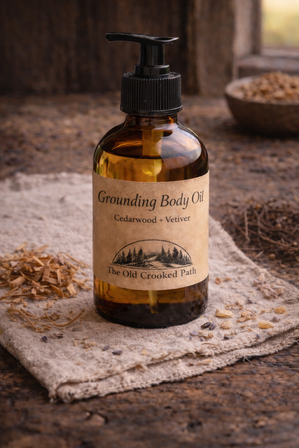Grounding Body Oil — Cedarwood + Vetiver