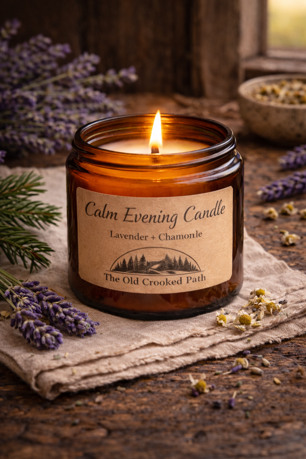 Calm Evening Candle — Lavender + Chamomile